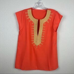 Orange and Gold Top Size Small